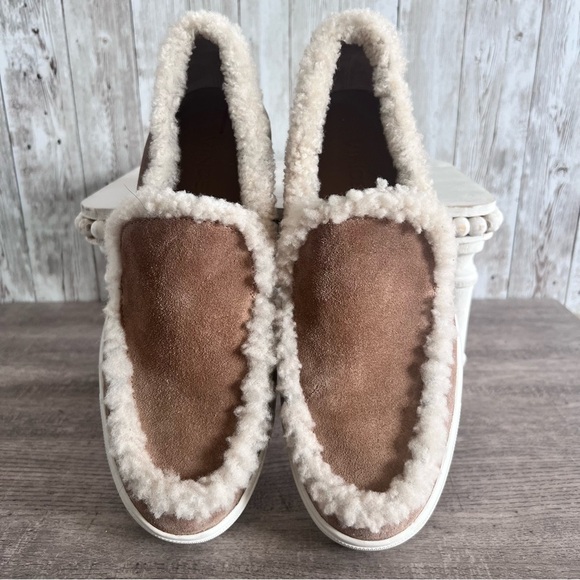 Vince Suede Shearling Slip On Sneakers Size 7 - Picture 3 of 7